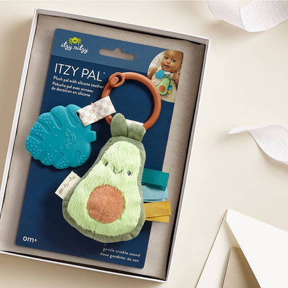 Itzy Ritzy Plush + Teether-Avocado