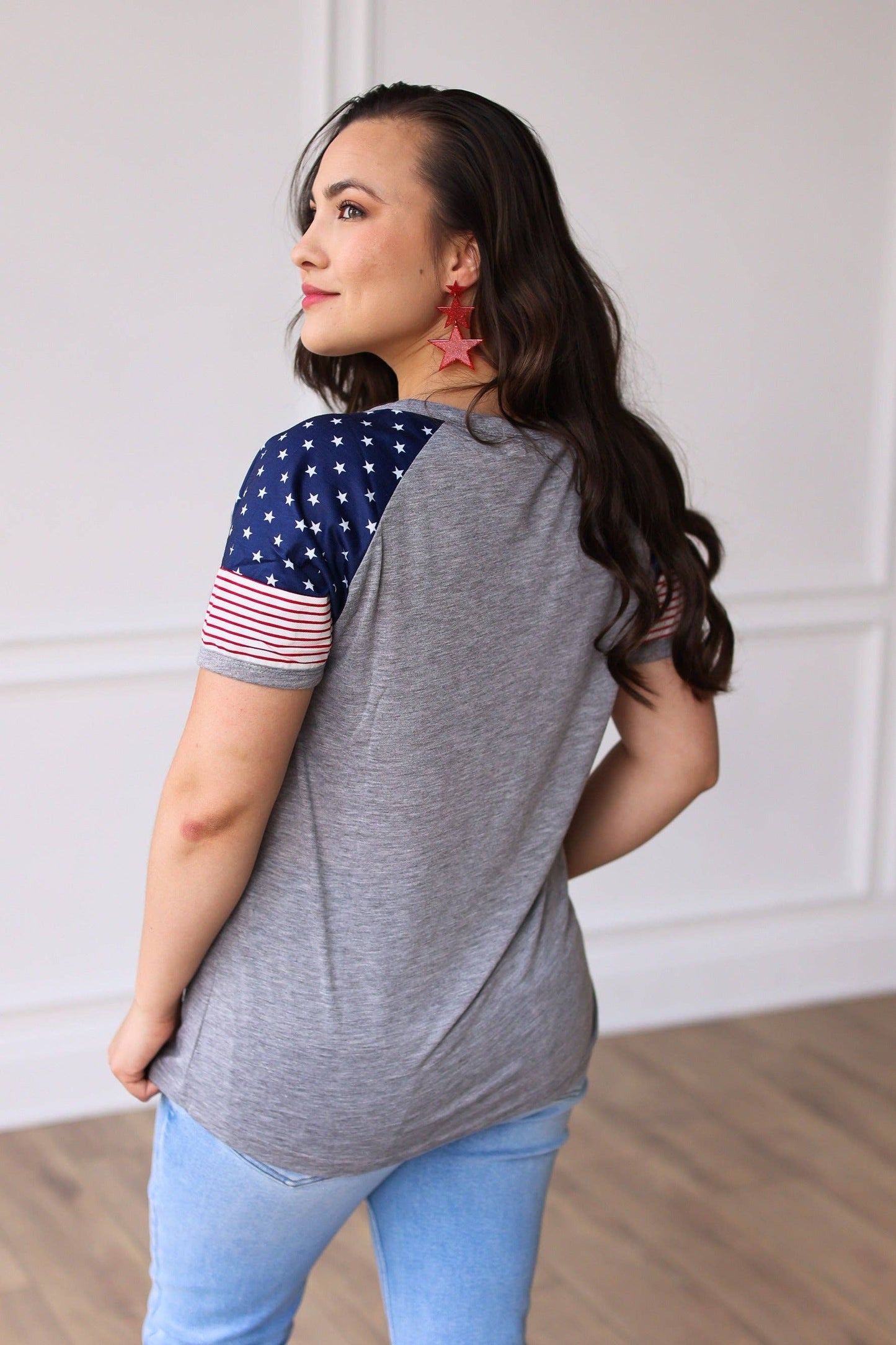 MAMA Stars & Stripes Y'all Raglan Tee