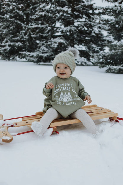 Farm Fresh Christmas Trees Oversized Sweatshirt Romper