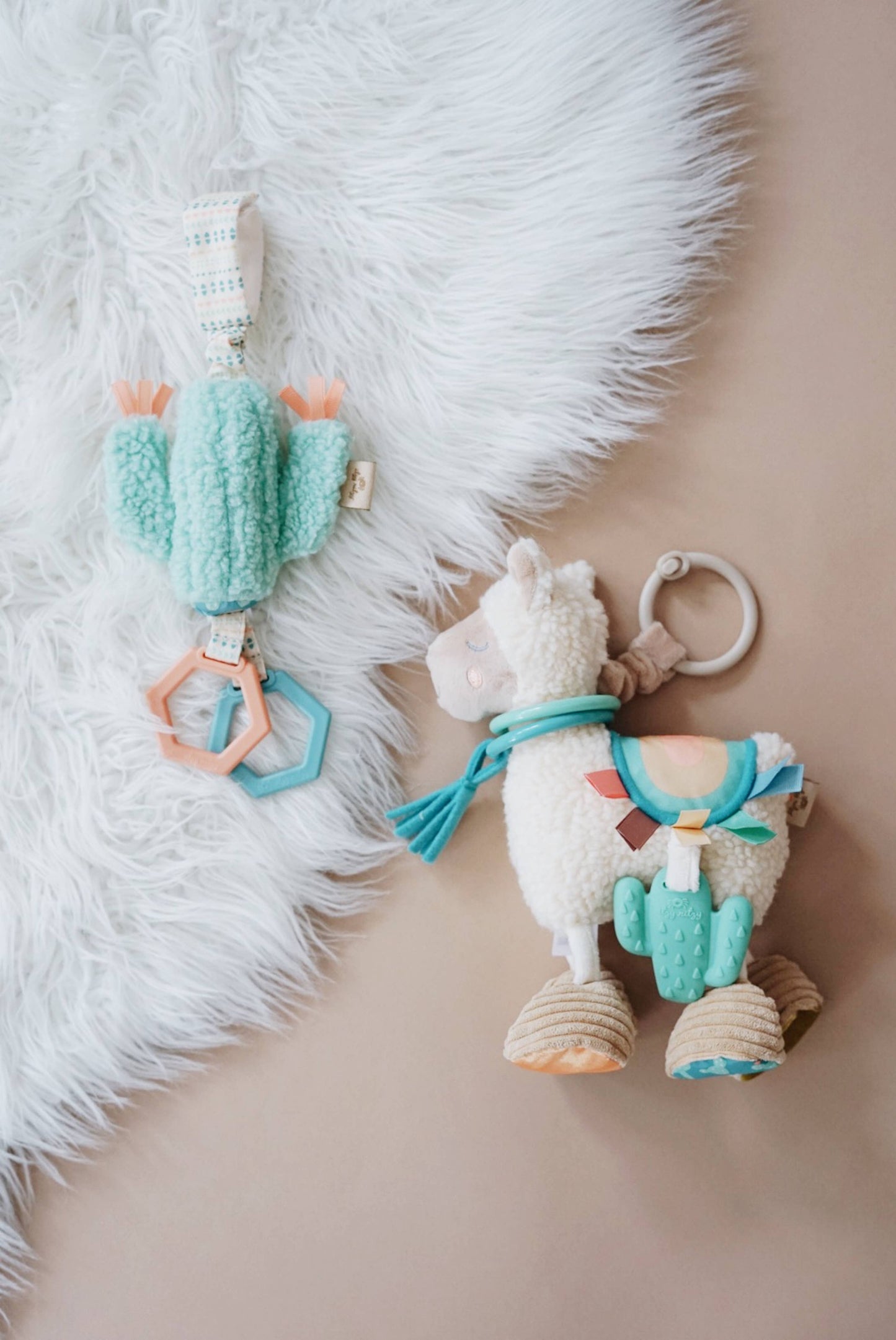 Itzy Llama Link & Love™ Activity Plush with Teether Toy