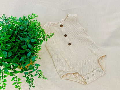 Baby Romper w/ Gingham Print