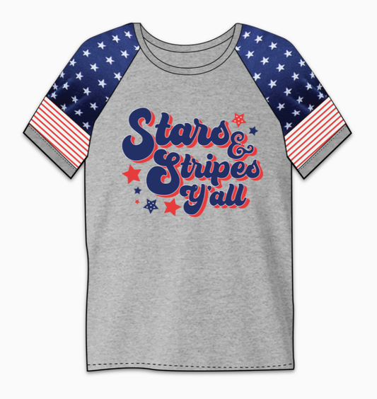 MINI Grey and Stars and Stripes Graphic Tee