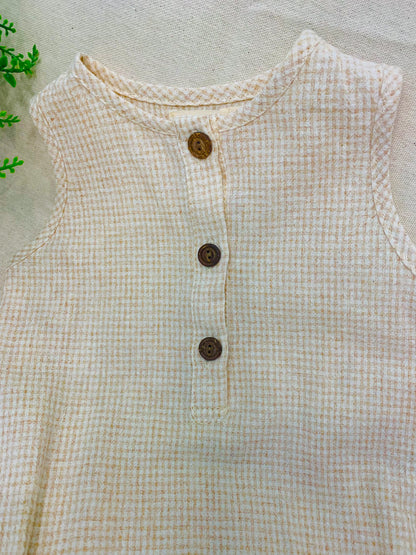 Baby Romper w/ Gingham Print