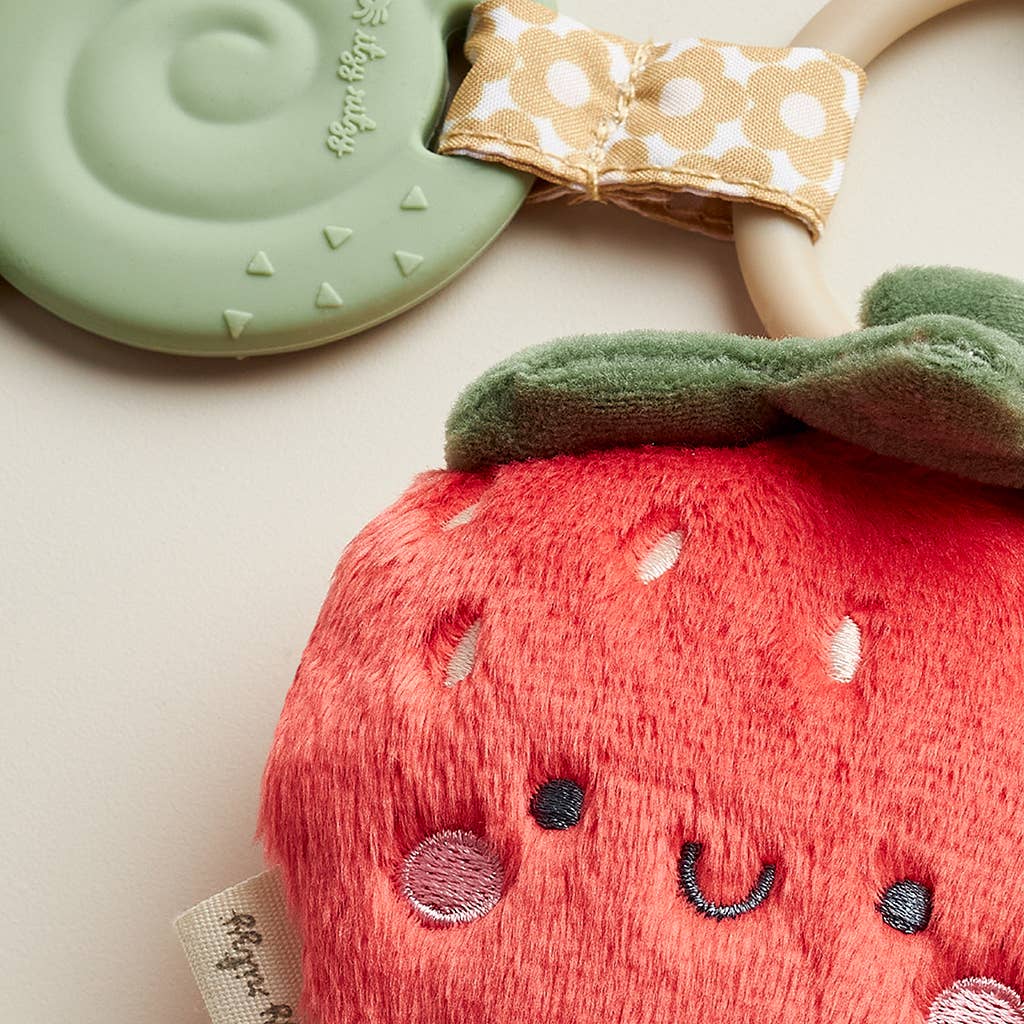 Itzy Pal™ Plush + Teether-Strawberry