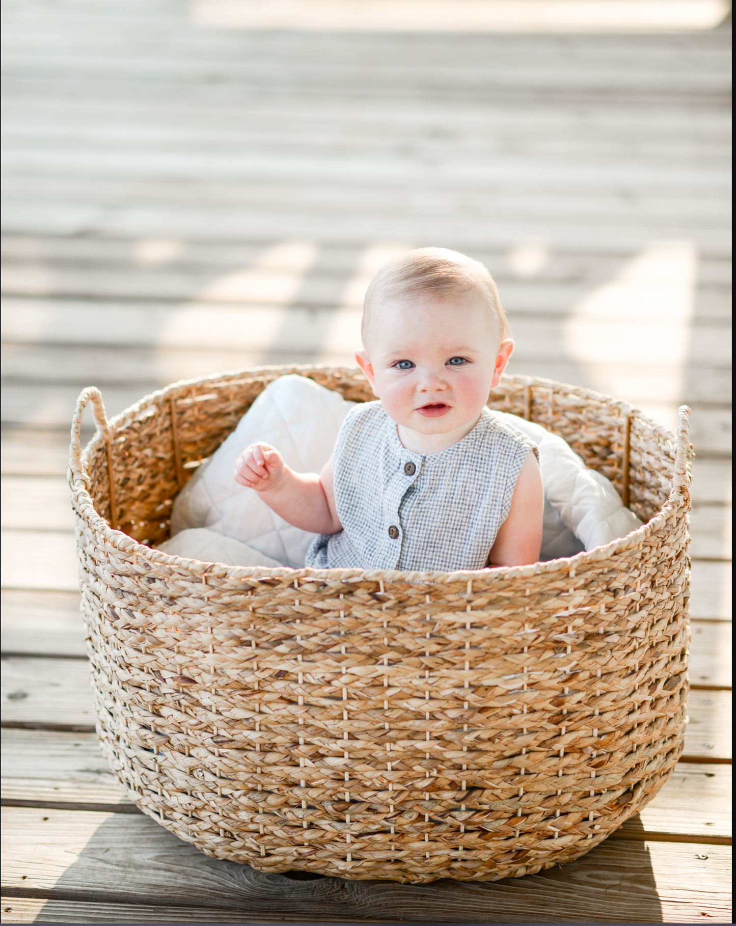 Baby Romper w/ Gingham Print