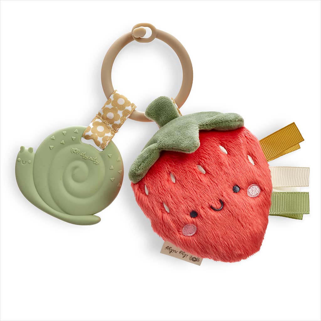 Itzy Pal™ Plush + Teether-Strawberry