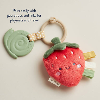 Itzy Pal™ Plush + Teether-Strawberry