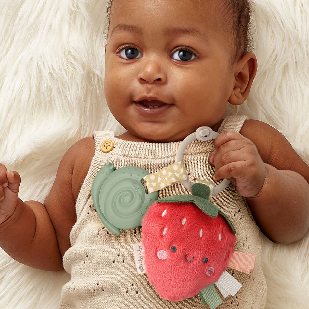 Itzy Pal™ Plush + Teether-Strawberry